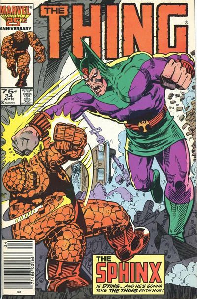The Thing, Vol. 1 Dual Duel |  Issue#34B | Year:1986 | Series: Fantastic Four | Pub: Marvel Comics | Newsstand Edition