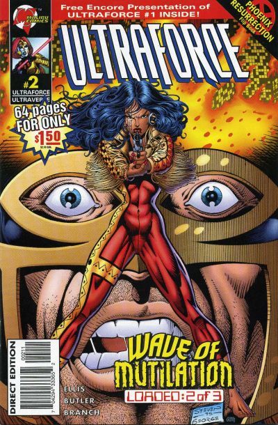 Ultraforce, Vol. 2 Wave Of Mutilation: Loaded / Phoenix Resurrection: Chapter 7 - Red Shift |  Issue#2 | Year:1995 | Series:  | Pub: Malibu Comics | Flipbook