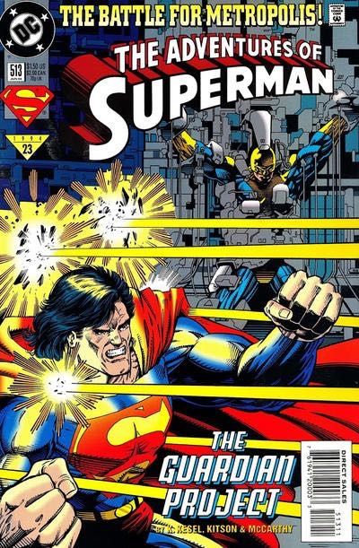The Adventures of Superman Battle for Metropolis - Target: Cadmus |  Issue#513A | Year:1994 | Series: Superman | Pub: DC Comics | Direct Edition