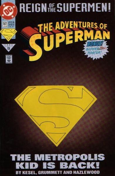 The Adventures of Superman Reign of the Supermen - The Adventures of Superman...When He Was a Boy! |  Issue#501C | Year:1993 | Series: Superman | Pub: DC Comics