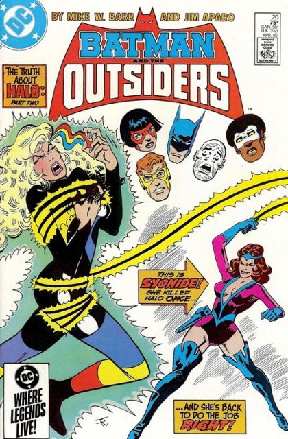 Batman and the Outsiders, Vol. 1 The Truth About Halo, Death and Rememberance |  Issue#20A | Year:1984 | Series: Outsiders | Pub: DC Comics |