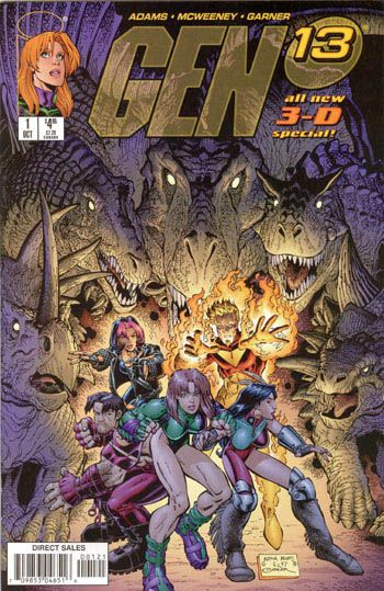 Gen 13 3D Special Mauling & Lab Brats |  Issue#1B | Year:1997 | Series: Gen 13 | Pub: Image Comics | Variant Cover