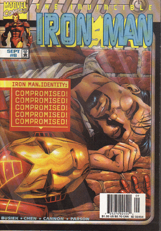 Iron Man, Vol. 3 Hunt |  Issue#8B | Year:1998 | Series: Iron Man | Pub: Marvel Comics | Newsstand Edition