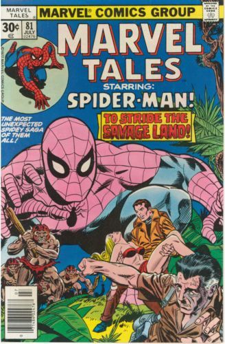 Marvel Tales, Vol. 2 Walk The Savage Land |  Issue#81B | Year:1977 | Series: Spider-Man | Pub: Marvel Comics |