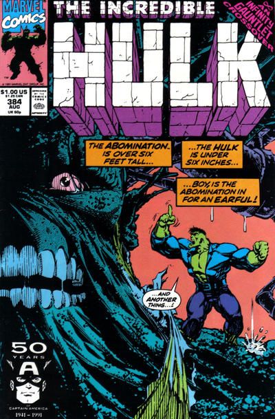 The Incredible Hulk, Vol. 1 Infinity Gauntlet - Small Talk |  Issue#384A | Year:1991 | Series: Hulk | Pub: Marvel Comics |