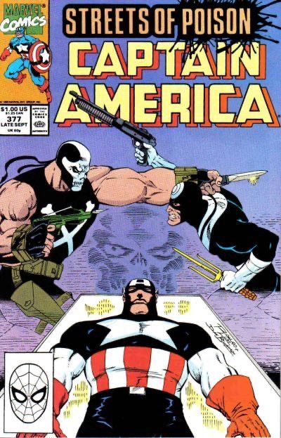 Captain America, Vol. 1 Streets Of Poison, The 100% Solution / Going For Broke |  Issue#377A | Year:1990 | Series: Captain America | Pub: Marvel Comics | Direct Edition