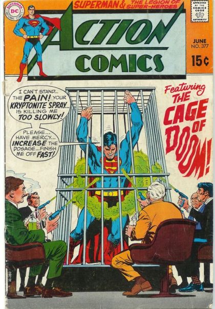 Action Comics, Vol. 1 The Cage Of Doom! / The Face Behind The Lead Mask! |  Issue#377 | Year:1969 | Series:  | Pub: DC Comics |