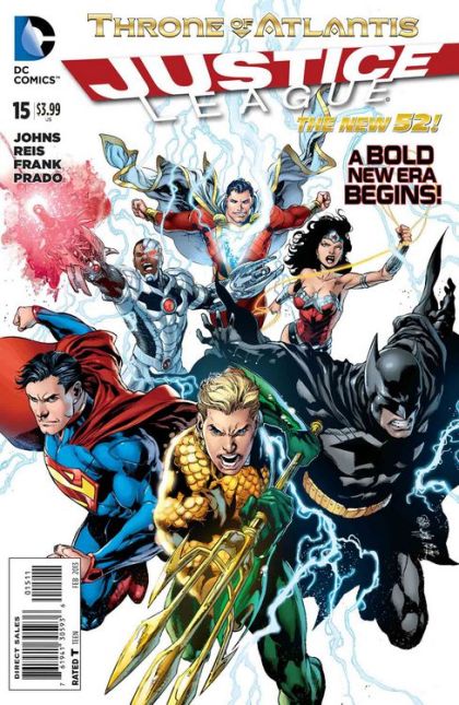 Justice League, Vol. 1 Throne of Atlantis - Chapter One / Shazam!, Chapter 8 |  Issue#15A | Year:2012 | Series: Justice League | Pub: DC Comics | Ivan Reis Regular Cover