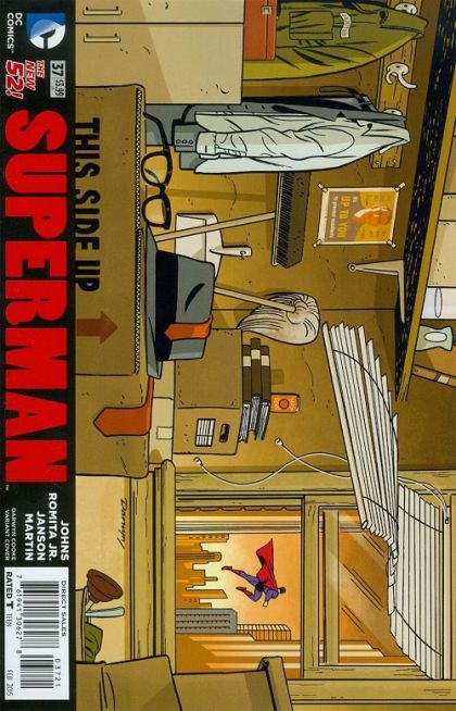 Superman, Vol. 3 The Men of Tomorrow, Chapter Five: The Great World |  Issue#37B | Year:2014 | Series: Superman | Pub: DC Comics | DC 75th Anniversary Variant Cover by Darwyn Cooke