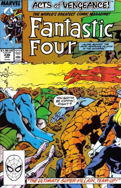 Fantastic Four, Vol. 1 Acts of Vengeance - Dark Congress! |  Issue#336A | Year:1989 | Series: Fantastic Four | Pub: Marvel Comics | Direct Edition