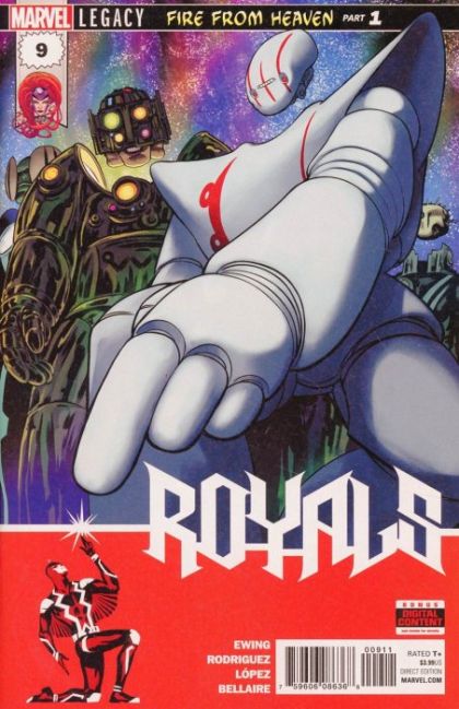 Royals Fire From Heaven, On The Other Side |  Issue#9A | Year:2017 | Series:  | Pub: Marvel Comics | Regular Javier Rodriguez Cover