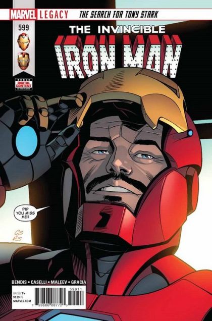 Invincible Iron Man, Vol. 3 The Search for Tony Stark, Part Seven |  Issue#599A | Year:2018 | Series: Iron Man | Pub: Marvel Comics | Regular Chris Sprouse Cover