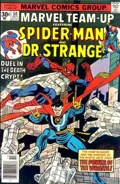 Marvel Team-Up, Vol. 1 Spider-Man and Dr. Strange: The Mystery of the Wraith! |  Issue#50A | Year:1976 | Series: Marvel Team-Up | Pub: Marvel Comics | Regular Edition