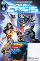 Free Comic Book Day 2022 (Dark Crisis Special Edition) Dark Crisis - Who Are the Justice League?; Dark Crisis #1: Sneak Preview!; The History of the DC Multiverse; Crisis on Infinite Earths |  Issue#0A | Year:2022 | Series:  | Pub: DC Comics |