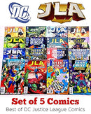 Set of 5 Justice League/ Justice League of America/ JLA Comics by DC Comics (Assorted & Different issues)