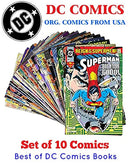 Set of 10 Comics Books by DC | Superman, Justice League, Titans, Green Lantern | Assorted Collection