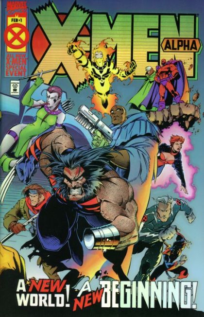 X-Men Alpha Age of Apocalypse - Beginnings... |  Issue#1B | Year:1994 | Series: X-Men | Pub: Marvel Comics | Gold Edition - Holochrome cover (Indicia reads X-Men: Gold - No barcode)