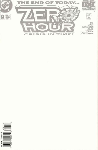 Zero Hour: Crisis in Time Zero Hour - Zero Hour |  Issue#0A | Year:1994 | Series: Zero Hour | Pub: DC Comics | Direct Edition