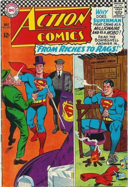 Action Comics, Vol. 1 From Riches To Rags! / The Green Sun Supergirl! |  Issue#337 | Year:1966 | Series:  | Pub: DC Comics |