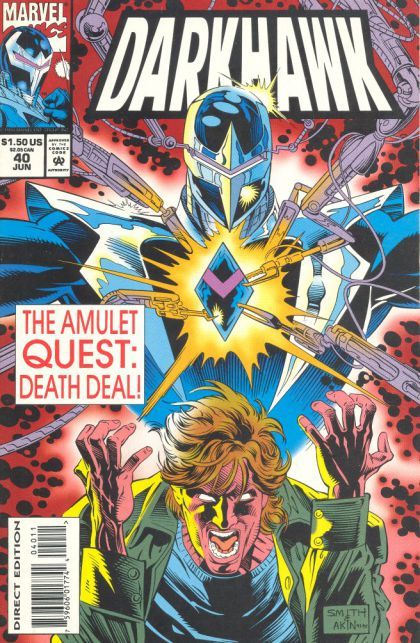Darkhawk, Vol. 1 Amulet Quest, Part 3: Death Deal |  Issue#40A | Year:1994 | Series: Darkhawk | Pub: Marvel Comics | Direct Edition