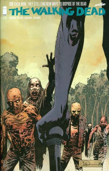 The Walking Dead A New Beginning, Even Now, They Still Find New Ways to Dispose of the Dead |  Issue#129A | Year:2014 | Series: The Walking Dead | Pub: Image Comics | Charlie Adlard & Dave Stewart Regular Cover