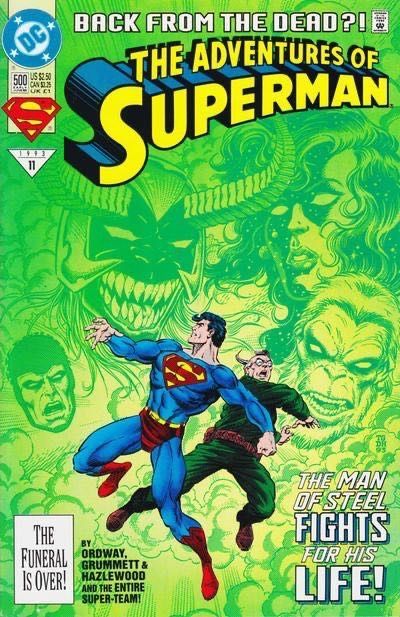 The Adventures of Superman Funeral For a Friend - Life After Death |  Issue#500A | Year:1993 | Series: Superman | Pub: DC Comics |