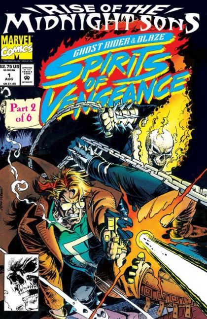 Ghost Rider / Blaze: Spirits of Vengeance Rise of the Midnight Sons - Part 2: Escape From New York Into Visions Of Hell |  Issue#1A | Year:1992 | Series:  | Pub: Marvel Comics |
