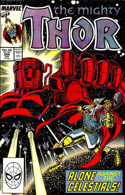 Thor, Vol. 1 Alone Against The Celestials |  Issue#388A | Year:1987 | Series: Thor | Pub: Marvel Comics | Direct Edition