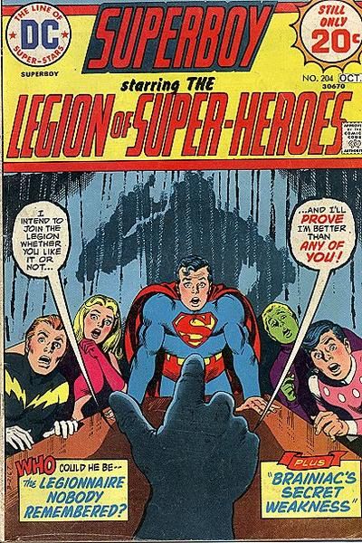 Superboy, Vol. 1 The Legionnaire Nobody Remembered; Brainiac 5's Secret Weakness |  Issue#204 | Year:1974 | Series: Superboy | Pub: DC Comics |
