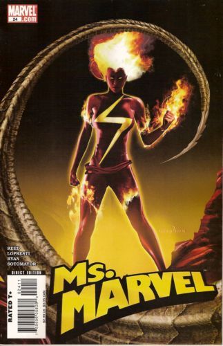 Ms. Marvel, Vol. 2 Monster and Marvel, Monster and Marvel |  Issue#24A | Year:2008 | Series: Captain Marvel | Pub: Marvel Comics | Greg Horn Regular