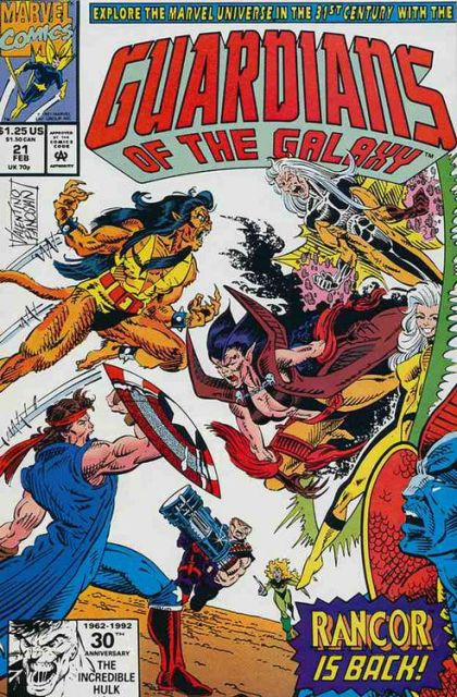 Guardians of the Galaxy, Vol. 1 The Return Of Rancor! |  Issue#21A | Year:1991 | Series: Guardians of the Galaxy | Pub: Marvel Comics | Direct Edition