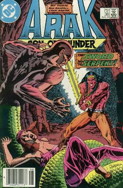 Arak The Sword of Nether-Eden / The Turtle and the Serpent |  Issue#36B | Year:1984 | Series:  | Pub: DC Comics | Newsstand Edition