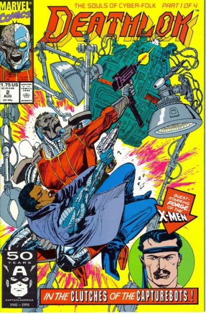 Deathlok, Vol. 2 The Souls of Cyberfolk, Part 1: Caught in the Cybernet |  Issue#2A | Year:1991 | Series: Deathlok | Pub: Marvel Comics | Direct Edition