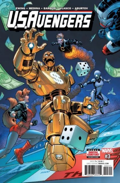U.S.Avengers $kullocracy, Part Three |  Issue#3A | Year:2017 | Series:  | Pub: Marvel Comics | Regular Paco Medina Cover