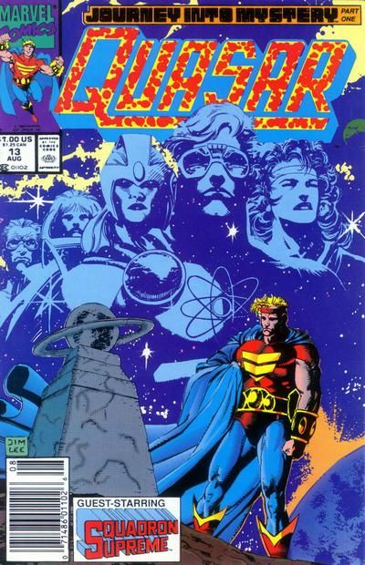 Quasar Journey Into Mystery, 1/4: The Earth You Have Reached... |  Issue#13B | Year:1990 | Series: Quasar | Pub: Marvel Comics | Newsstand Edition