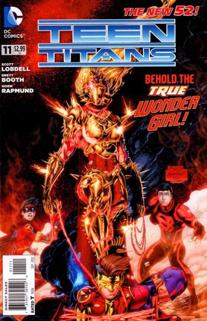 Teen Titans, Vol. 4 Wonder Wonder Who / When Dinosaurs Walked The Earth |  Issue#11A | Year:2012 | Series: Teen Titans | Pub: DC Comics | Brett Booth Regular Cover
