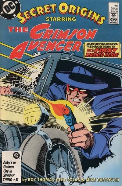 Secret Origins, Vol. 3 The Crimson Avenger |  Issue#5A | Year:1986 | Series: Secret Origins | Pub: DC Comics | Direct Edition