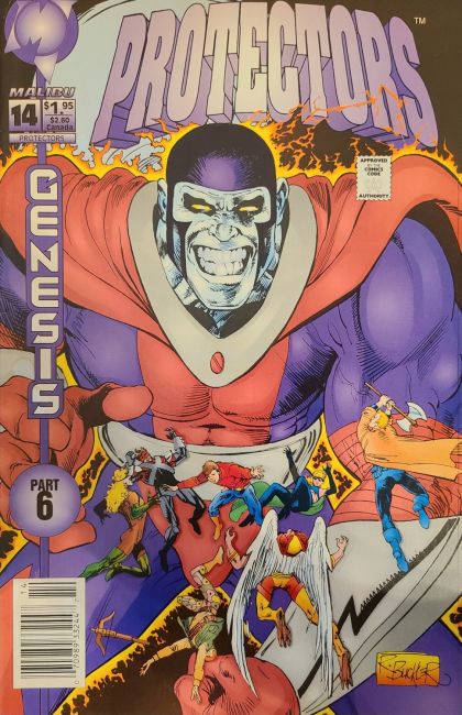 Protectors (Malibu) Genesis - To Live and Die In L.A. |  Issue#14B | Year:1993 | Series: Protectors | Pub: Malibu Comics | Newsstand Edition