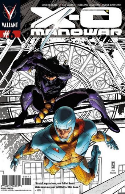 X-O Manowar, Vol. 3 Enter Ninjak, Part 2: Hunter & Hunted |  Issue#6D | Year:2013 | Series: X-O Manowar | Pub: Valiant Entertainment | 2nd Printing Patrick Zircher