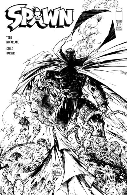 Spawn  |  Issue#314E | Year:2021 | Series: Spawn | Pub: Image Comics | Greg Capullo & Todd McFarlane B&W Variant