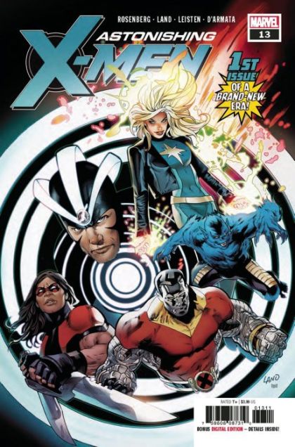 Astonishing X-Men, Vol. 4 Until Our Hearts Stop, Part One |  Issue#13A | Year:2018 | Series:  | Pub: Marvel Comics | Regular Greg Land Cover