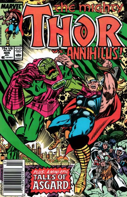 Thor, Vol. 1 Odin Must Die! / This Lethal Land |  Issue#405B | Year:1989 | Series: Thor | Pub: Marvel Comics | Newsstand Edition