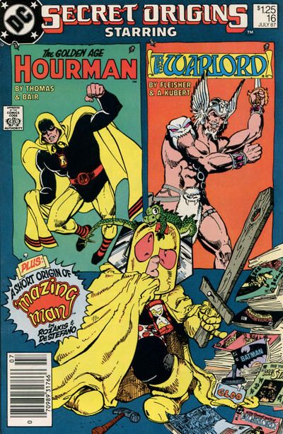 Secret Origins, Vol. 3 Exiles / 'mazing Man / The Secret Origin of the Golden Age Hourman |  Issue#16B | Year:1987 | Series: Secret Origins | Pub: DC Comics | Newsstand Edition