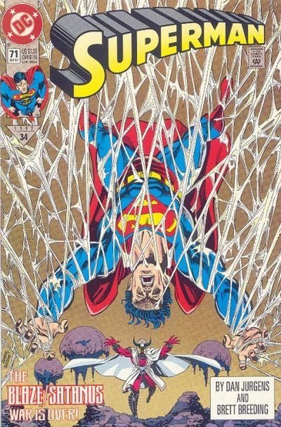 Superman, Vol. 2 The Blaze/Satanus War - Part 4: Evil's Pawn |  Issue#71A | Year:1992 | Series: Superman | Pub: DC Comics |