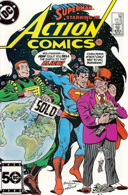 Action Comics, Vol. 1 The Sale of the Century! / If I Were Superman... |  Issue#573A | Year:1985 | Series:  | Pub: DC Comics |