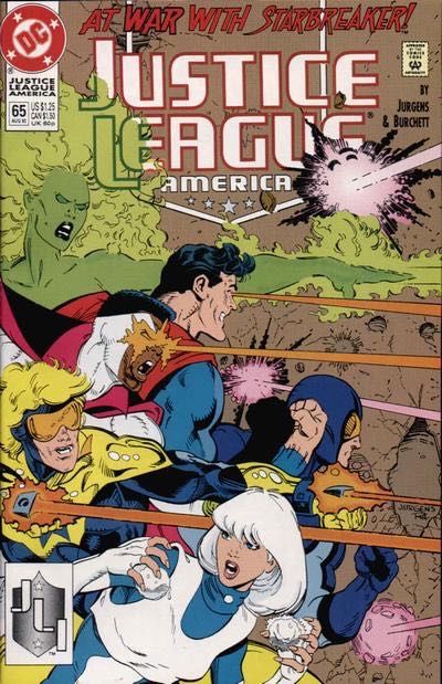 Justice League / International / America Of Ashes And Justice |  Issue#65A | Year:1992 | Series: Justice League | Pub: DC Comics | Direct Edition