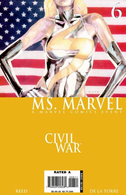 Ms. Marvel, Vol. 2 Civil War - Battle Lines, Battle Lines |  Issue#6A | Year:2006 | Series: Captain Marvel | Pub: Marvel Comics | David Mack Regular