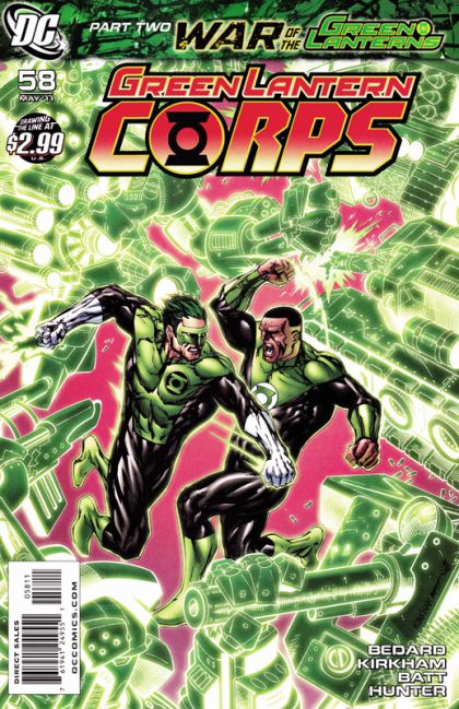 Green Lantern Corps, Vol. 1 War of the Green Lanterns - Part Two |  Issue#58A | Year:2011 | Series: Green Lantern | Pub: DC Comics | Tyler Kirkham Regular