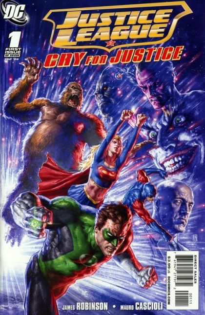 Justice League: Cry For Justice The Beginning |  Issue#1B | Year:2009 | Series: Justice League | Pub: DC Comics | Mauro Cascioli Variant