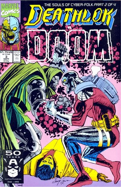 Deathlok, Vol. 2 The Souls of Cyberfolk, Part 2: Impending Doom |  Issue#3A | Year:1991 | Series: Deathlok | Pub: Marvel Comics | Direct Edition
